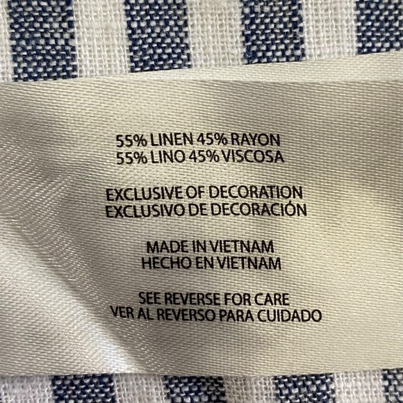 Orvis Ladies' Short Sleeve Linen Blend Shirt, Blue Stripe, XX-Large NWT - Picture 13 of 15